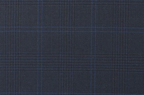 Navy Prince of Wales with double light blue overcheck